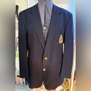 Vintage Royal Army Medical Corps Blazer 42R Berwin Pure Wool Navy Gold Buttons